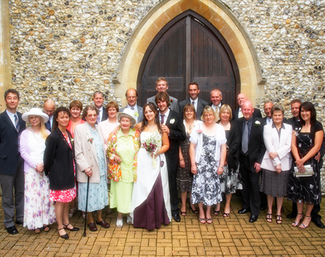 Formal Family wedding picture Oxburgh 